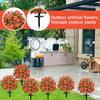 Artificial Outdoor Flowers, Simulated Outdoor Plants, Artificial Plants, Shaped Balls, Artificial Outdoor Set (2 ), With Ground, Suitable For Home Po