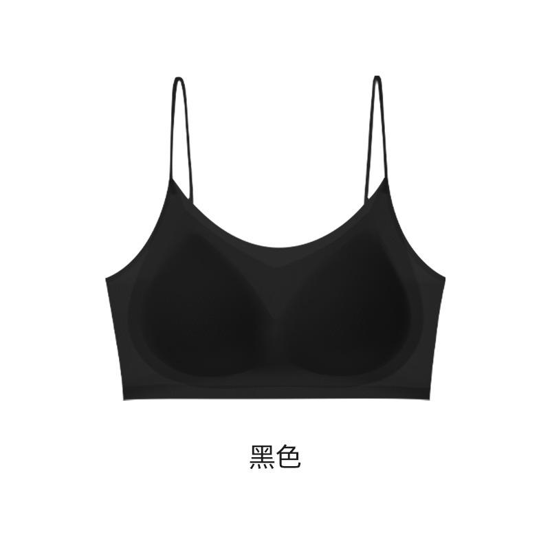 Traceless ice underwear women's summer thin women's fixed cup small breasts gather and close secondary breasts light and breathable bra cover