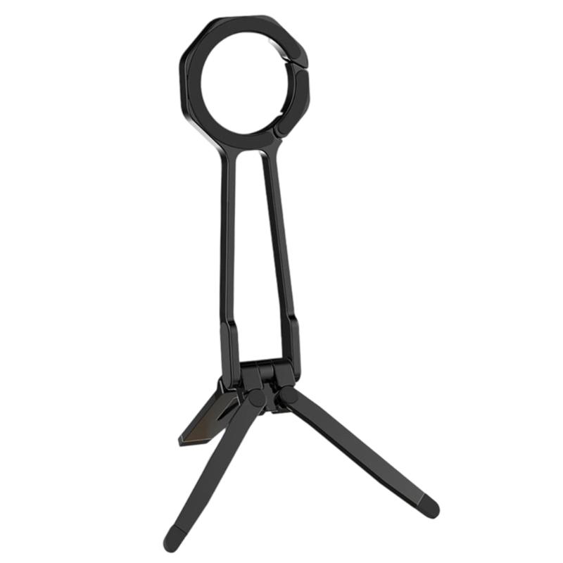 

Stable Triangular Design Phone Holder Rack Support Magnetic Base 360 Rotation for Video Calls Recording Content Creation чёрный