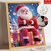 Pearl Painting DIY Kit Christmas Santa Claus Frameless Handmade Bead Canvas Art Creative Leisure Craft for Bedroom Living Room Festive Decor