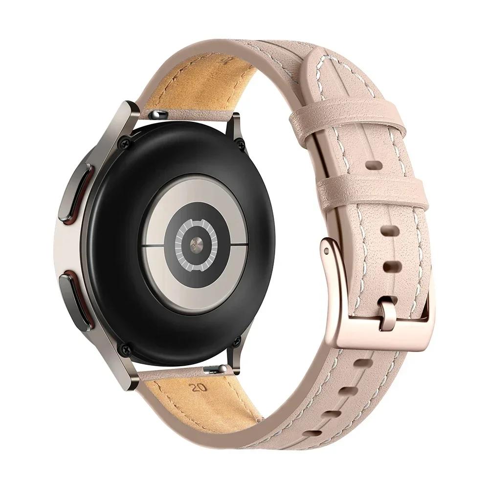 22mm 20mm Lederband für Samsung Galaxy Watch 3 41mm 45mm Armband für Active 2 / Watch 4 Watch5 Watch6 Ersatzarmband