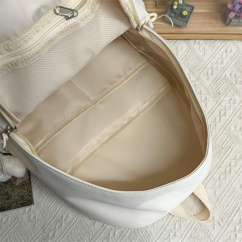 College Style Student Schoolbag Cartoon Embroidery Women's Lightweight Backpack