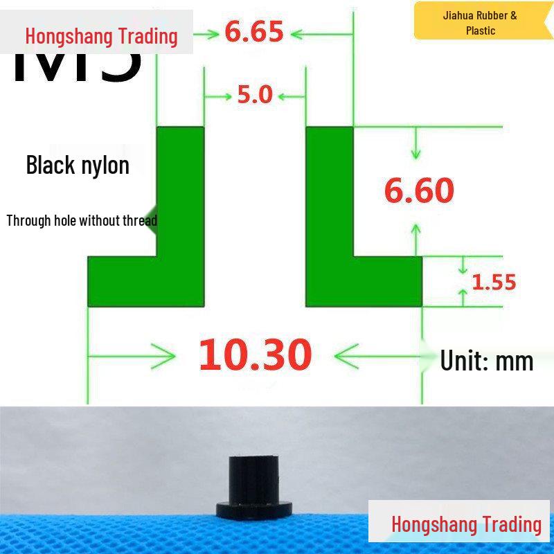 Step T-Shaped Nylon Insulating Bushing Washer, M3-M35 Thread Protection Spacer