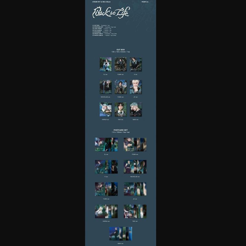 [Pre-order] [LUCKY DRAW] &TEAM - 1st Mini Album [Back to Life] ROAR ver.