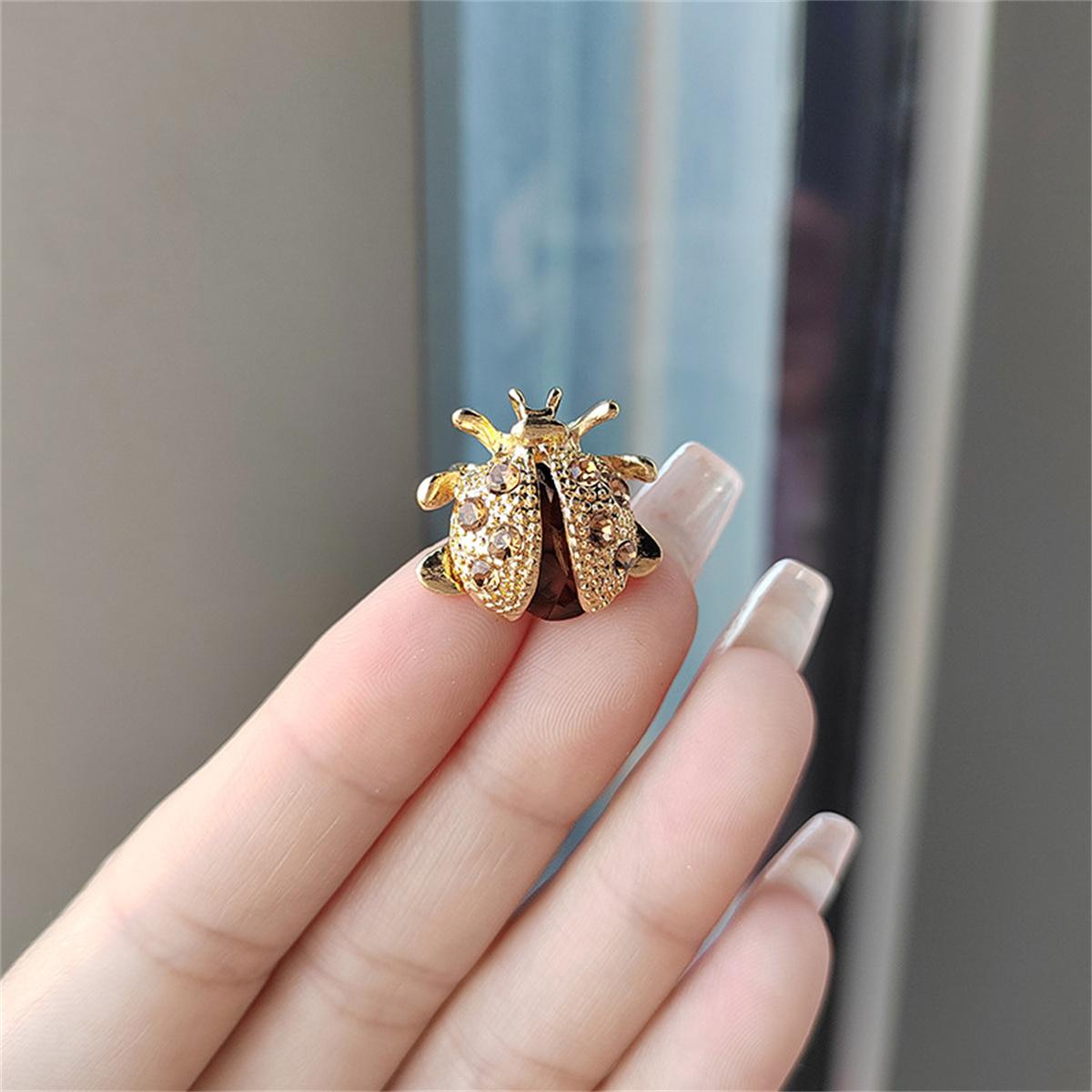 

Rinhoo Красочные Стразы Маленькая Божья Коровка Броши Для Женщин Винтажные Насекомые Божья Коровка Булавки Милые Животные Жуки Значки Ювелирные Изделия