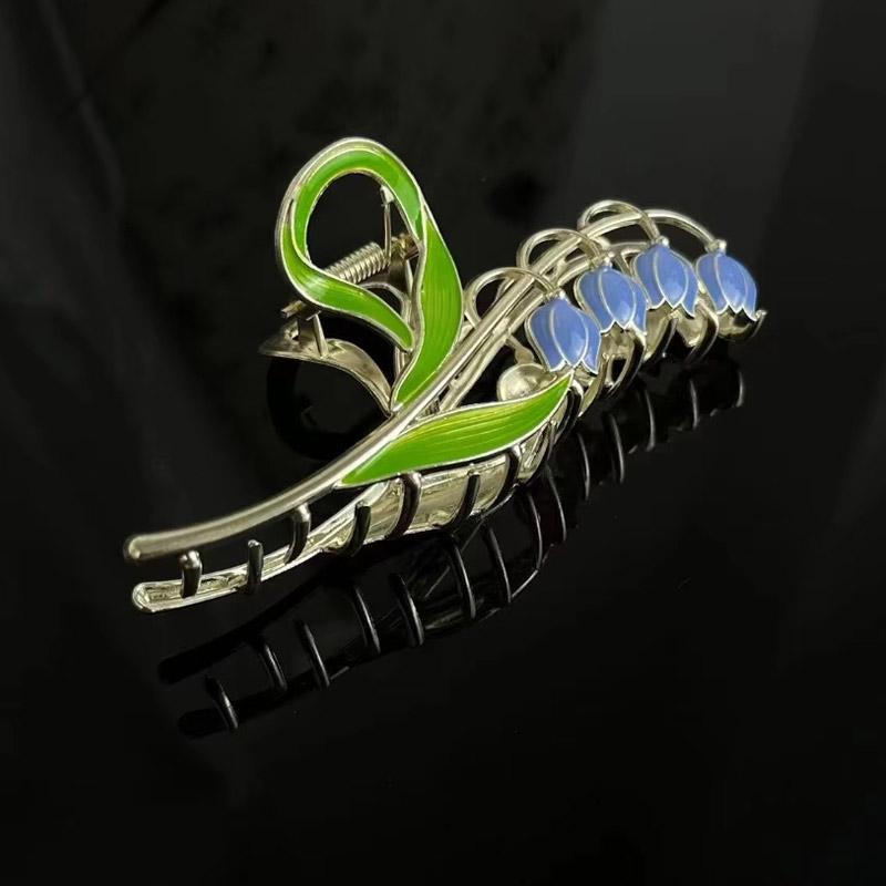 

Нежный темперамент, заколка для волос в стиле орхидеи-колокольчика, большая заколка-акула, аксессуар для волос для фиксации прически, инструменты для укладки волос