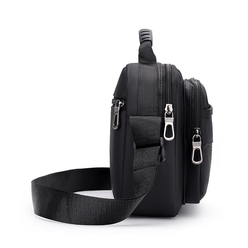 Men's Business Document Bag Lightweight Large Capacity Multi-Compartment Crossbody Bag Commuter Shoulder Bag
