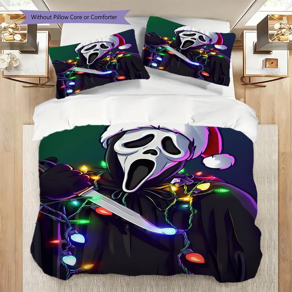 Funny Ghostface Halloween Threepiece Set Without Core 1 Duvet Cover 2 Pillowcase Without Core Christmas Birthday Gift