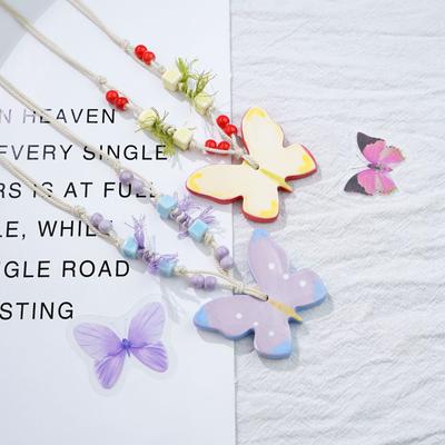 Guofeng Ceramic Butterfly Chinese High-value Niche Necklace Collarbone Chain Summer Travel Source