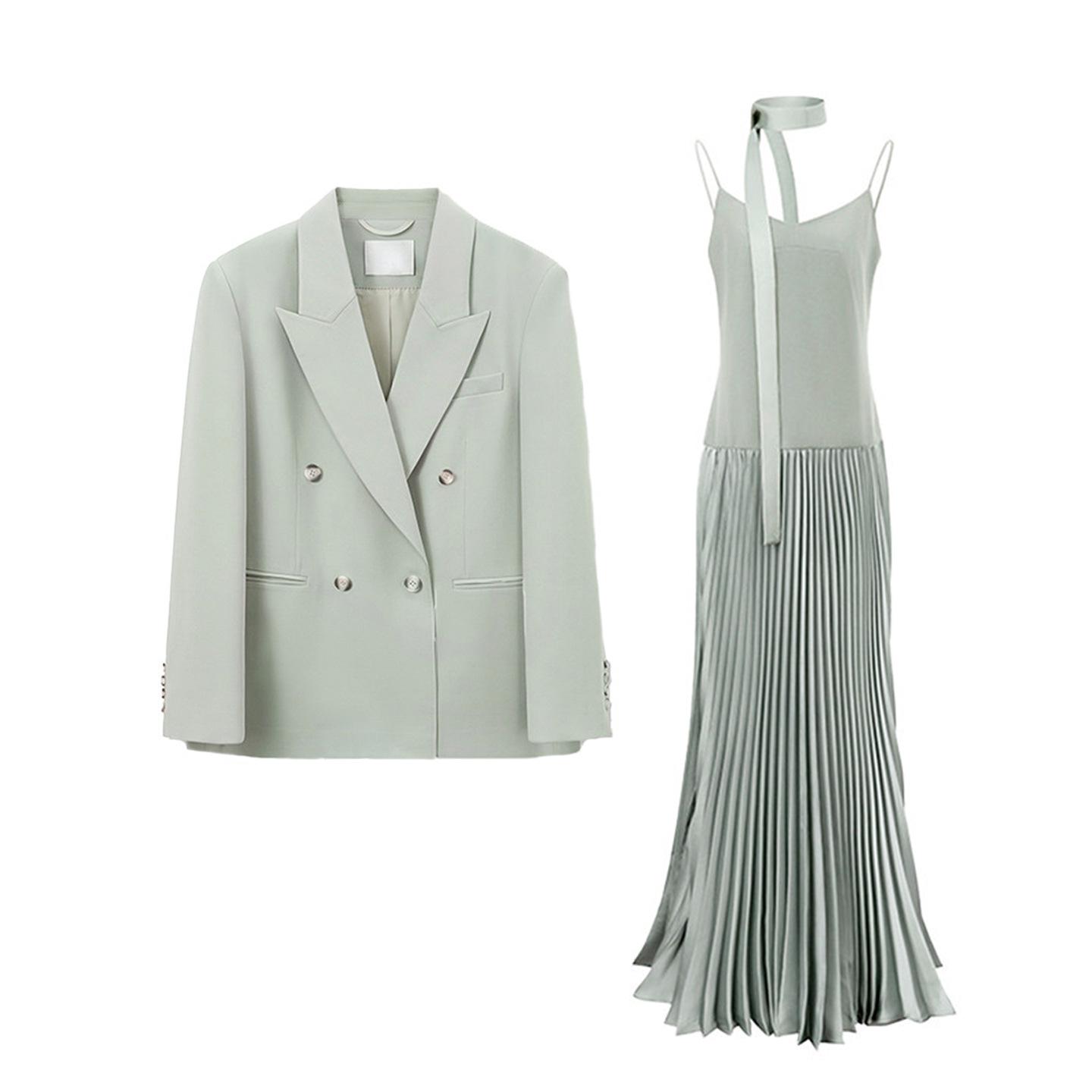

2026 Spring Women s Loose Suit Set: Camisole & Skirt in Light, Mature Style 5XL світло-зелений колір