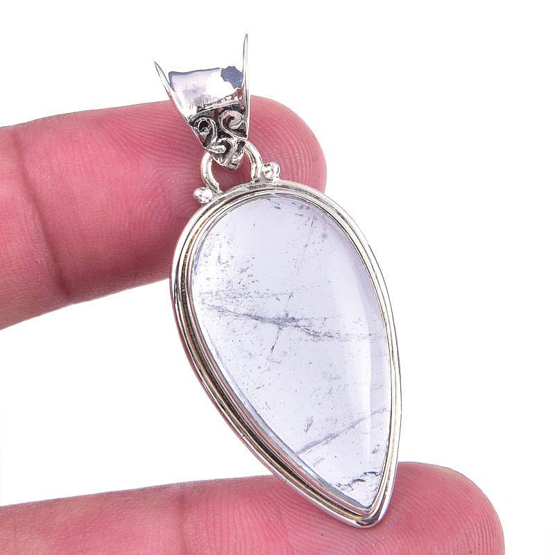 

Natural Aquamarine Gemstone 925 Solid Sterling Silver Jewelry Pendant 1.75 w8q72