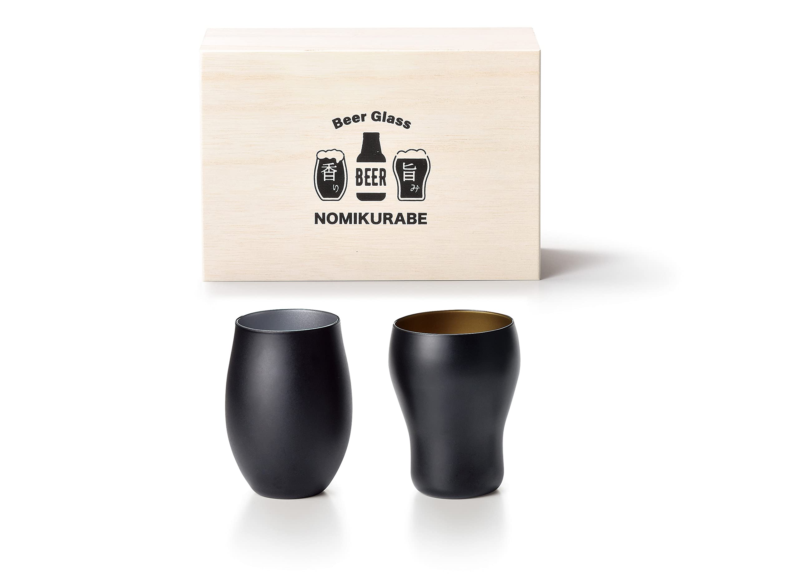 

Dolce Duo Pair of Tumblers Rocks Beer Present (Wooden Box) - Cups, Glasses, Gift, (NK-1637) чёрный