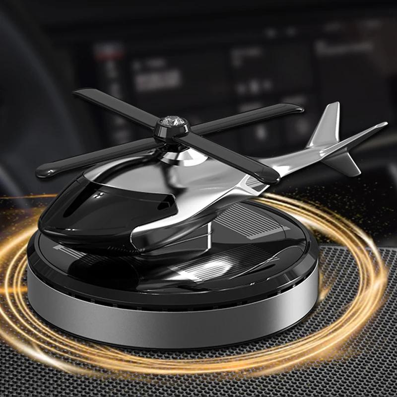 Car Center Console Decoration Solar Rotating Helicopter Model Car Network Red Aromatherapy In-car Personality Accessories