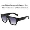Men Square Frame Sunglasses With Uv400 Protection For Summer Fashion And Travel