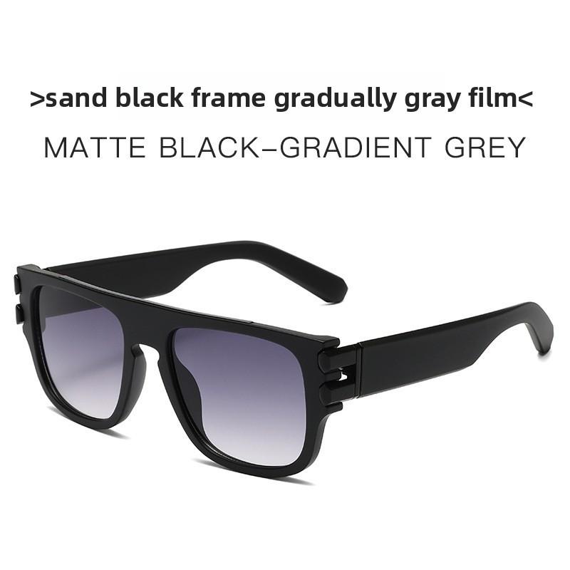 Men Square Frame Sunglasses With Uv400 Protection For Summer Fashion And Travel