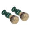 2pcs Men Beard Cleansing Brush Rich Foaming Soft Hair Resin Handle Beard Grooming Brush