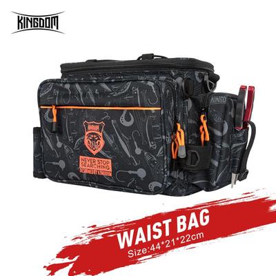 Kingdom Sacos de pesca saco de isca 1000d impermeável náilon grande capacidade multifuncional 863g 31x18x16cm caso de pesca modelo LYB-13