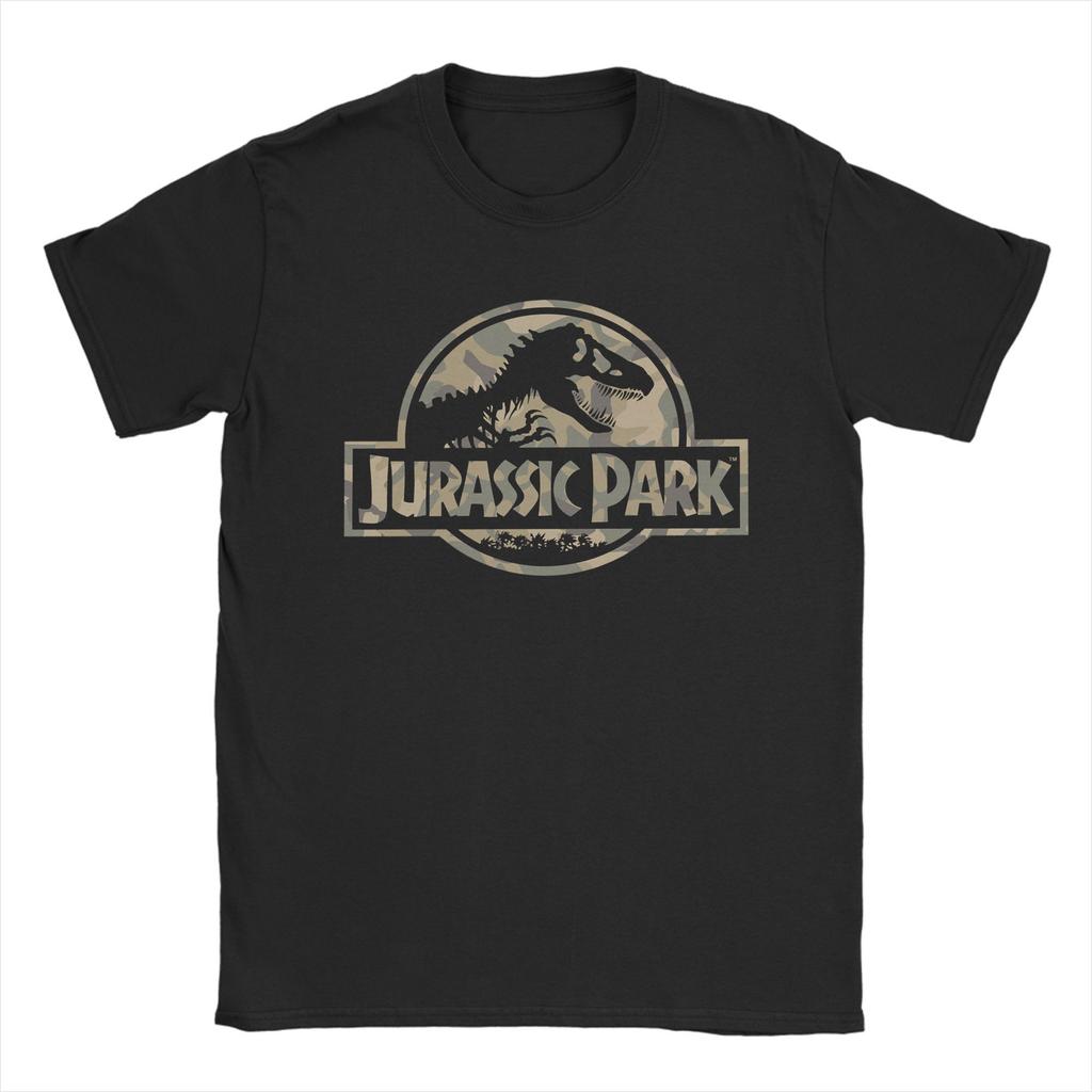 Men Women's Blue Jurassic Park Logo T Shirt  Cotton Clothing Awesome Short Sleeve Round Neck Tee Shirt Adult T-Shirt