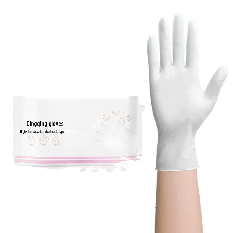 Women's Disposable Nitrile Dishwashing Gloves, Waterproof, Durable, Food Grade, for Home Cleaning, Thin Fit, Extended Length