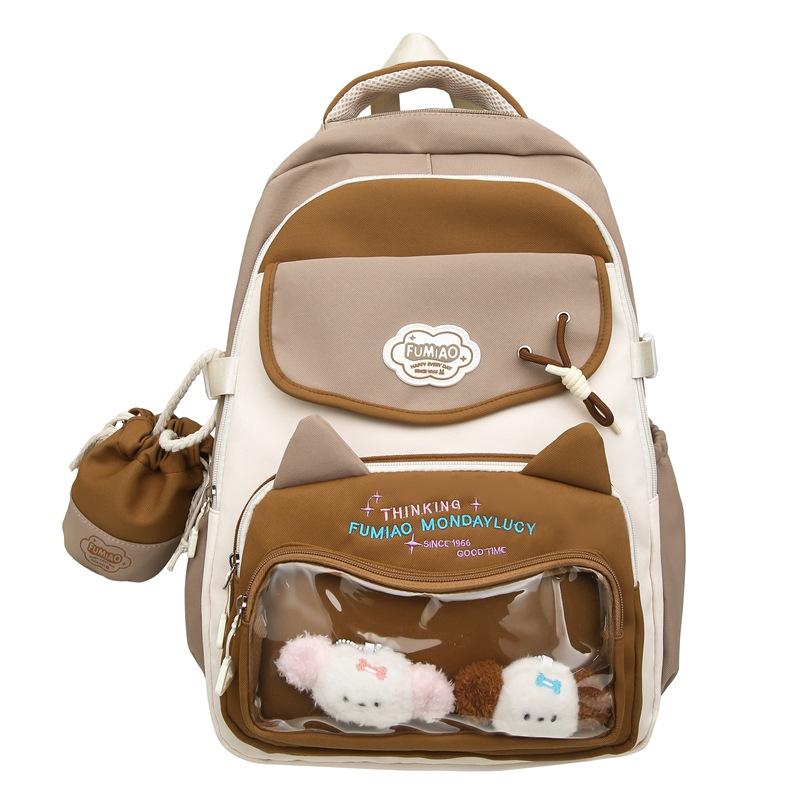 Schoolbagins cute backpack female small fresh middle and high school student schoolbag large capacity two-dimensional girl bar pain bag