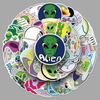 50 Alien-Themed Creative Stickers for Notebooks, Journals, Fridges, Cars, and Luggage