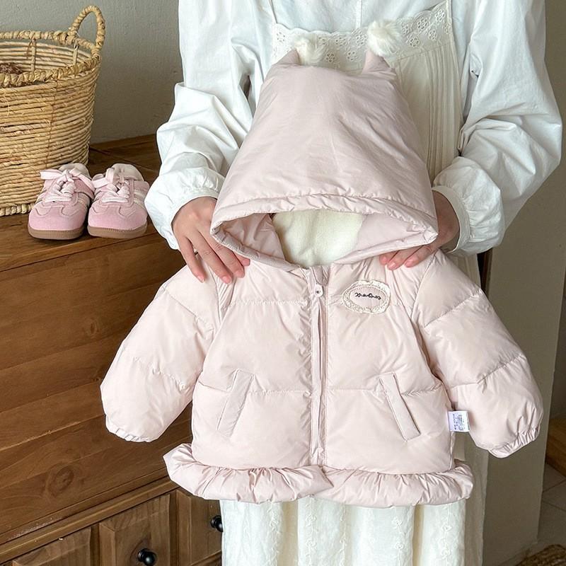 Toddler Girl Winter Down Jacket 2026 Baby Warm Princess Coat A Class Blue Pink