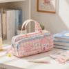 Large Capacity Pencil Case Plaid Stationery Bag Sweet Style Pen Bag  Students