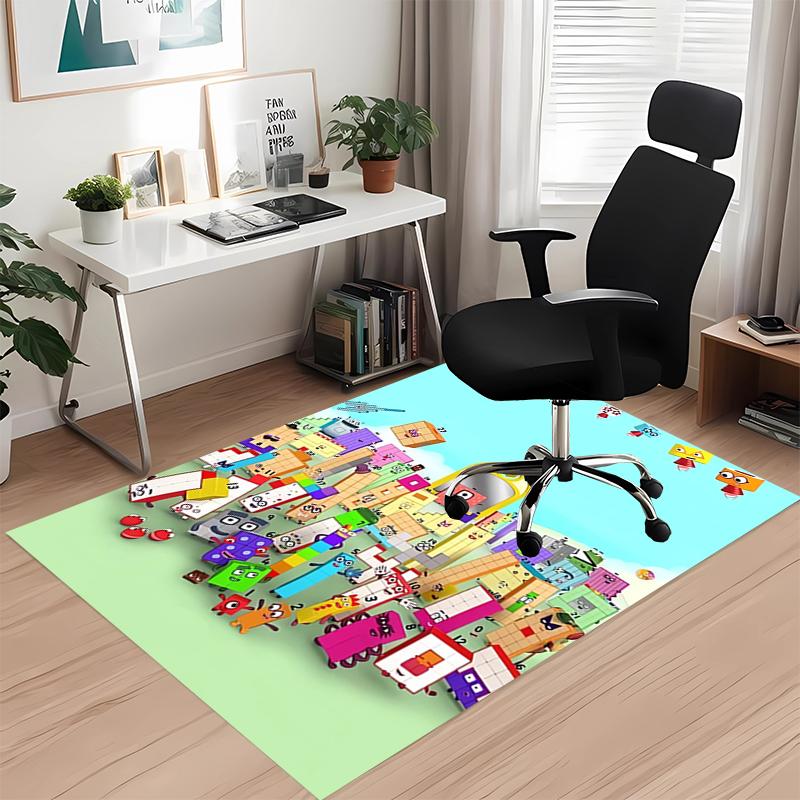 Tappeto Stampato Numberblocks, per Sedia da Ufficio Soggiorno Camera da Letto Cucina Decorazioni Regali.
