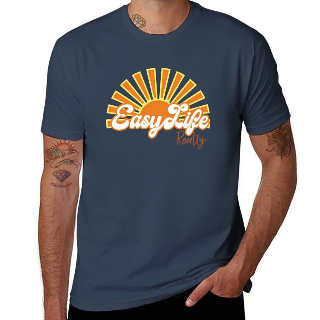 Easy Life Funky Sun Tshirt Soft Basic Cotton Short Sleeve Tee