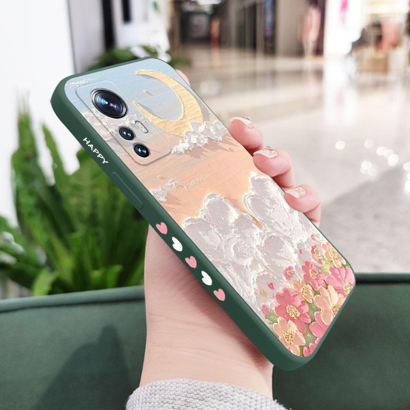 Oil Flowers Phone Case For Xiaomi Mi 15 14T 14 13 13T 12 11 Ultra 10 11T Pro Lite Poco X7 F5 F4 X4 M4 F3 X3 Pro 4G 5G GT Cover