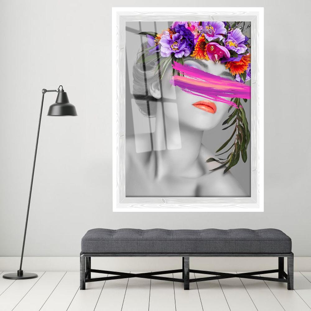 Modern Fashion Girl Graffiti Wall Art Poster Black White Watercolor Canvas Painting Nordic Wall Pictures Living Room Home Decor No Frame