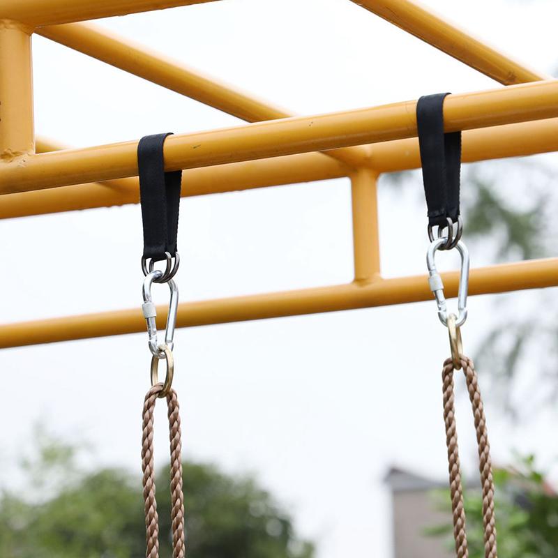 2Pcs Durable Hanging Belt Hammock Swing Hanging Belt And Steel Alloy Hooks Outdoor Camping Hiking Tools Hammock Accessories