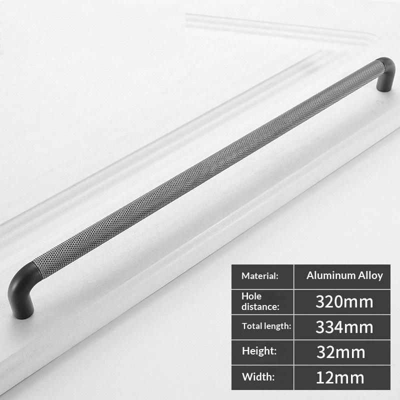 Butoane și Mânere din Aluminiu texturate/striate pentru Dulapuri și Sertare, Butoane pentru Dormitor, Accesorii Gri pentru Dulapuri