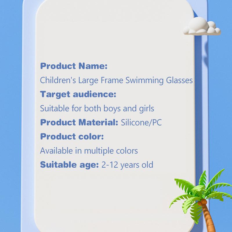 Lunettes de Natation Grande Monture Lunettes de Natation Grande Monture HD Vision Large Anti-Buée Protection UV Lunettes de Natation Pour Adultes Pas de Fuite