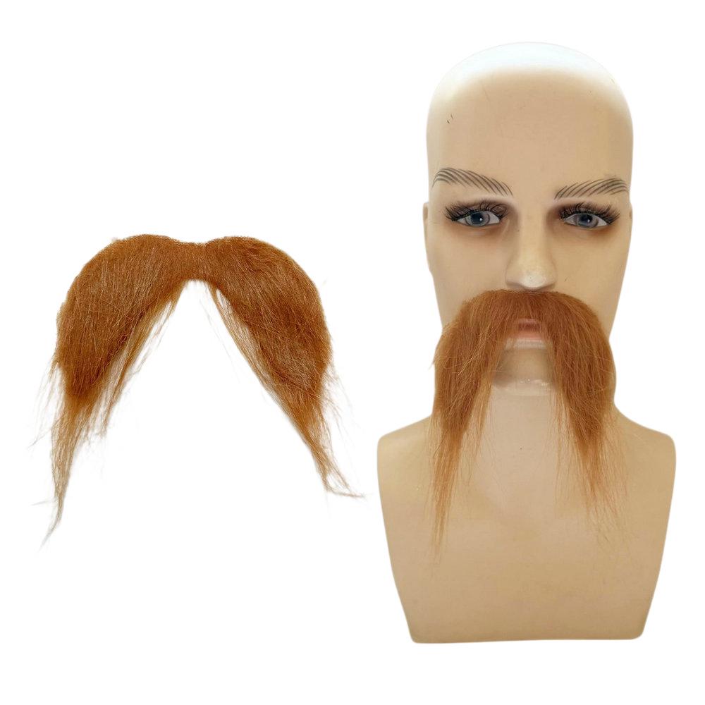 Yellow Brown Moustache & Beard Costume Props for Festivals and Masquerades