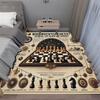 Chess Pattern Carpet Mat Rug King Queen Rook Bishop Knight Pawn Theme Game Living Room Area Rug Protection