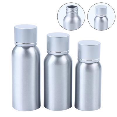 30/50/60/100/120/150/200/250ml Aluminium Fles Met Deksel Cosmetische Herbruikbare Flessen Zilveren Deksel Aluminium Container Reisfles