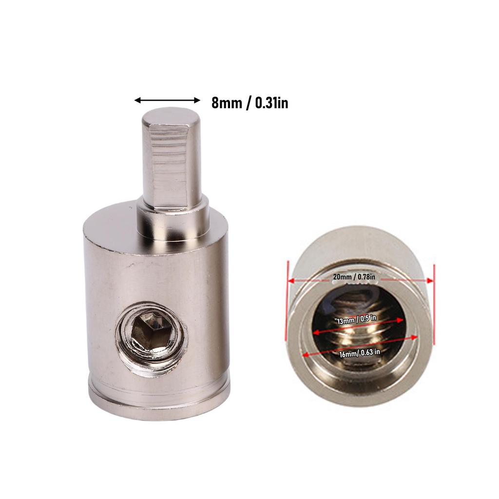 Brass Amp Input Reducer High Strength Excellent Conductivity Car Stereo Wire Reducer Stable Output for Vehicle Stereo System