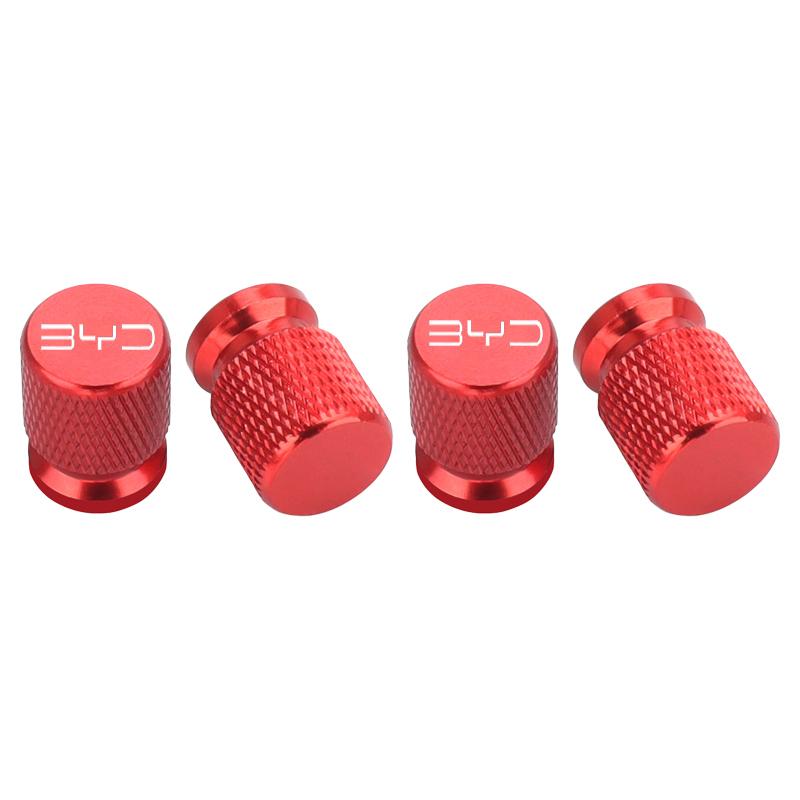 4 Stück Auto Rad Reifen Ventilkappen Reifenventil Schaftabdeckung Staubdicht Wasserdicht für BYD Shark 6 Qin Plusdmi Atto 3 Han EV Dolphin Yuan Plus