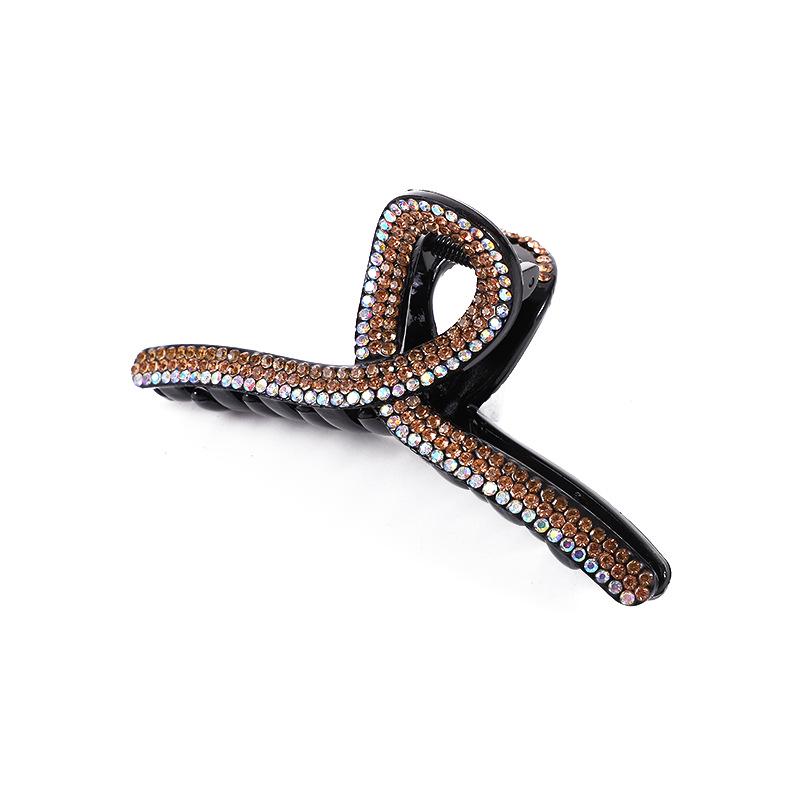 Elegant Rhinestone Diamond-Studded Shark Clip for Women