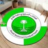 Saudi Senior National Football Team Round Area Rug,Carpet Rug for Living Room Bedroom Sofa Playroom Decor,Non-slip Floor Mat
