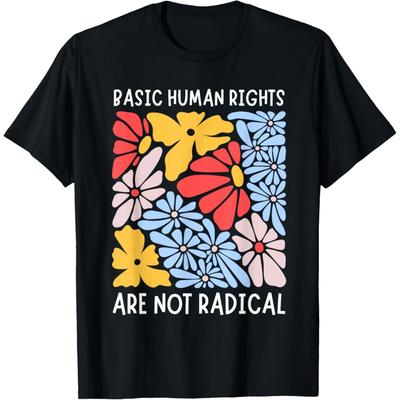 Human Rights Democrat Equality Womens Right Floral Equality T-Shirt