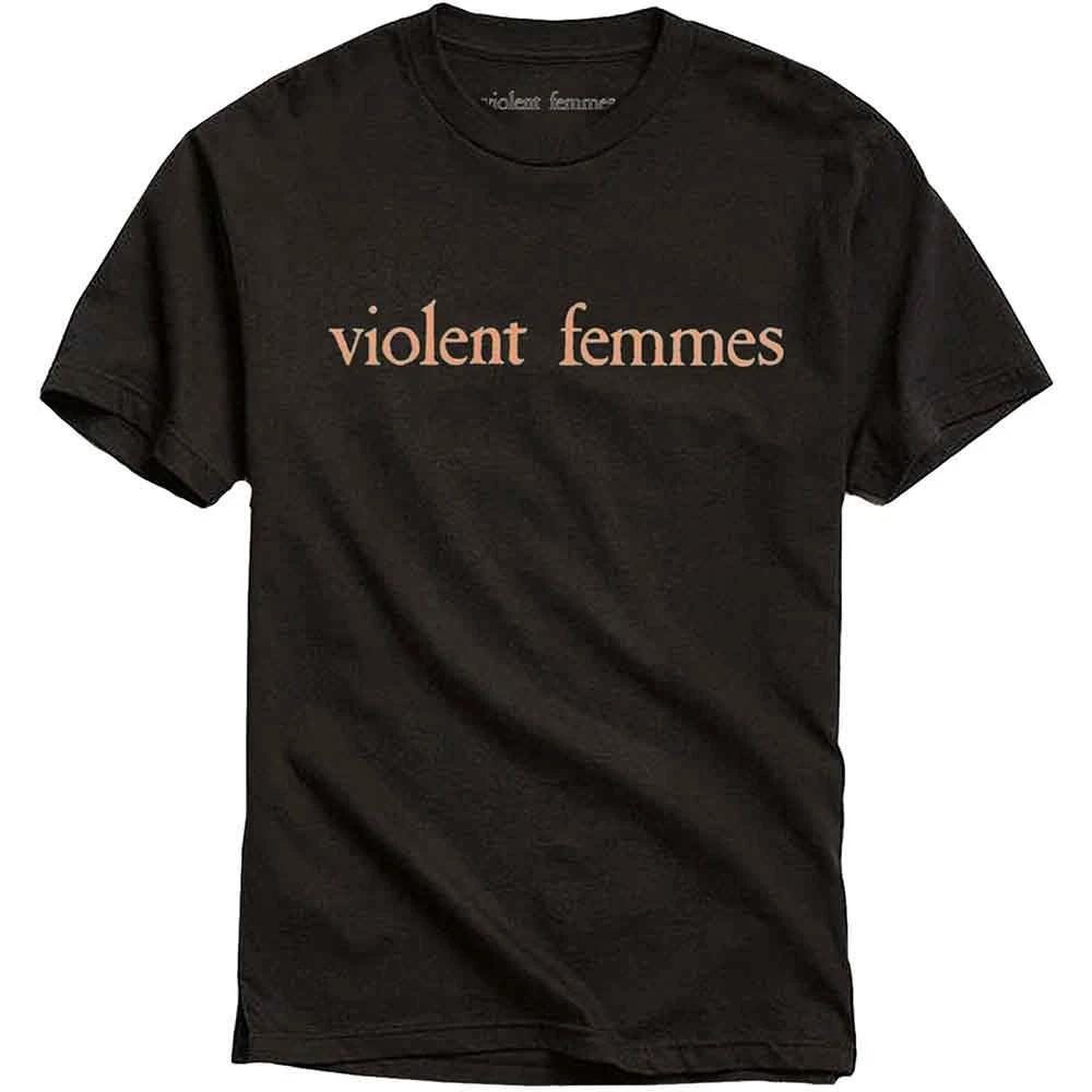 Violent Femmes T Shirt Salmon Pink Vintage Logo new Official Mens Black M