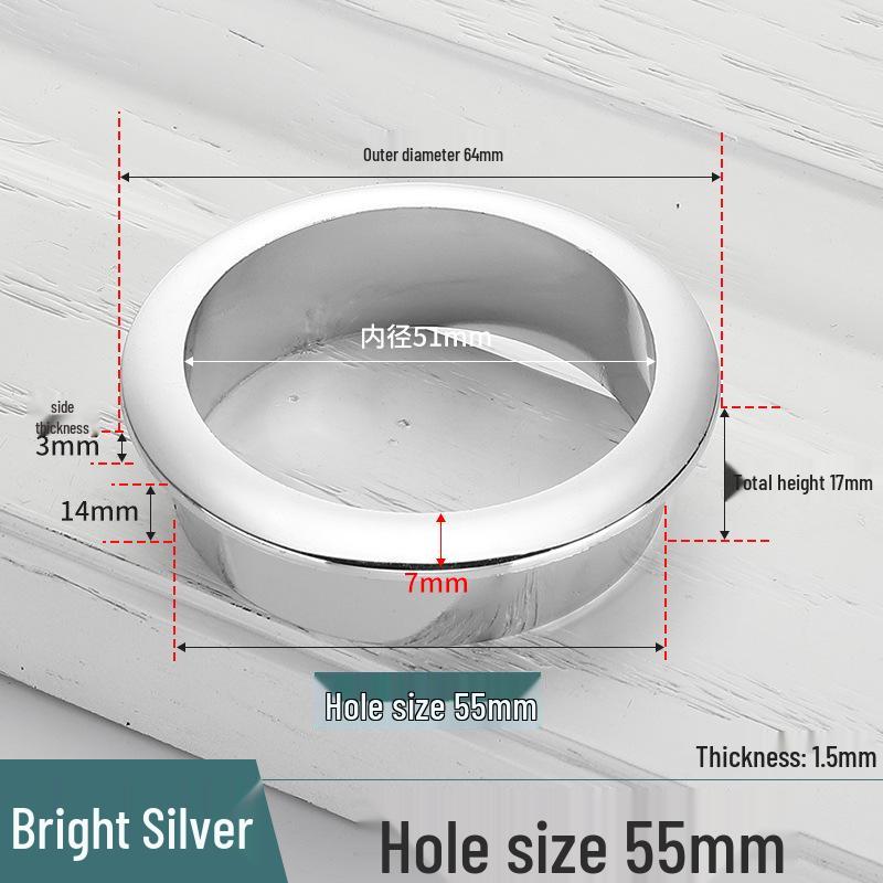 Cable Management Desk Grommet - Decorative Cover and Ring for Computer Furniture