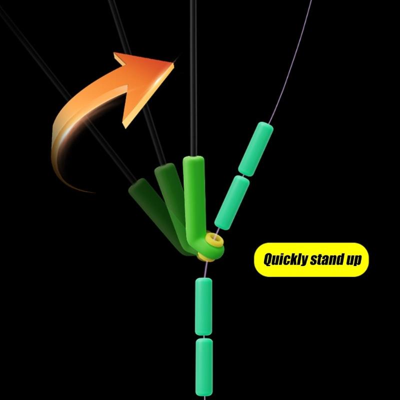 30pack High Strengths Silicones L Shape Bobbers Stoppers Fishing Gear Block for Various Water Condition