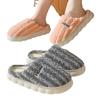 New Couple Thick Striped Thickened Velvet Cotton Slippers Women's Indoor Non-slip Warm Outer Wear Cotton Shoes Men