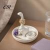 Elegant Jewelry Storage Solution 3D Printed Creative Finger-Shaped Tray, Minimalist Ring & Necklace Holder Durable Box with Partitioned Storage, Matte