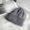 Klassische Damen Chenille Samt Wintermütze Retro Beanie Mütze Vintage Gerippt Gestrickt Fischer Hip Hop Einfarbig Sturmhaube