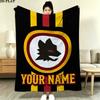 Custom Name Roma Print Flannel Blanket, High quality Comfortable for All Seasons, Home Decor, Warmth and Comfort, Perfect for Christmas Gifts