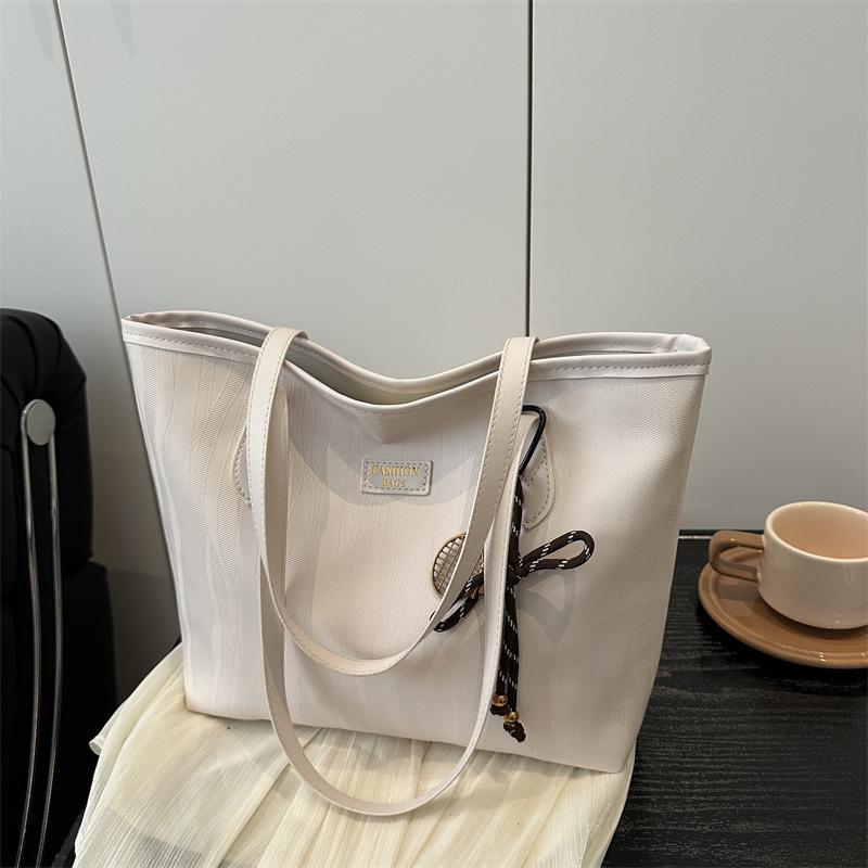 Large-capacity Bag Women's 2025 New Leisure Work Shoulder Bag High-texture College Student Class Commuting Tote Bag